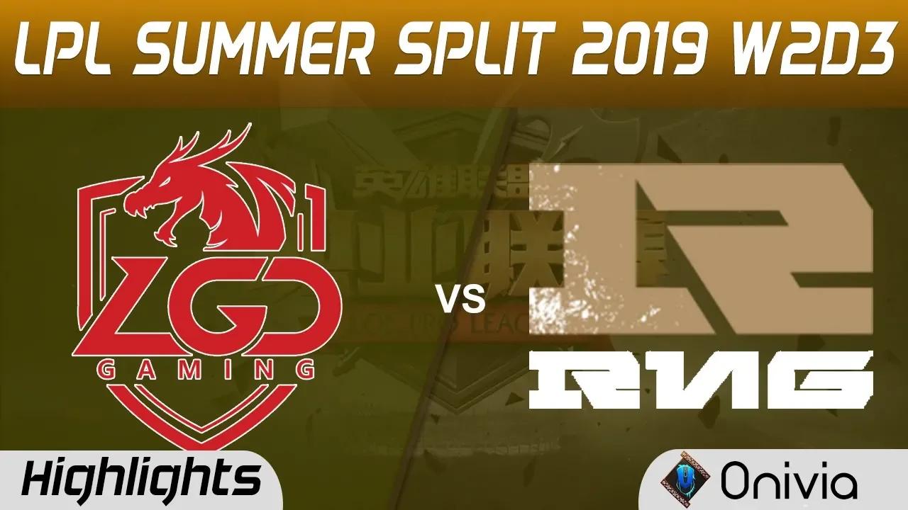 LGD vs RNG Highlights Game 1 LPL Summer 2019 W2D3 LGD Gaming vs Royal Never Give Up LPL Highlights b thumbnail