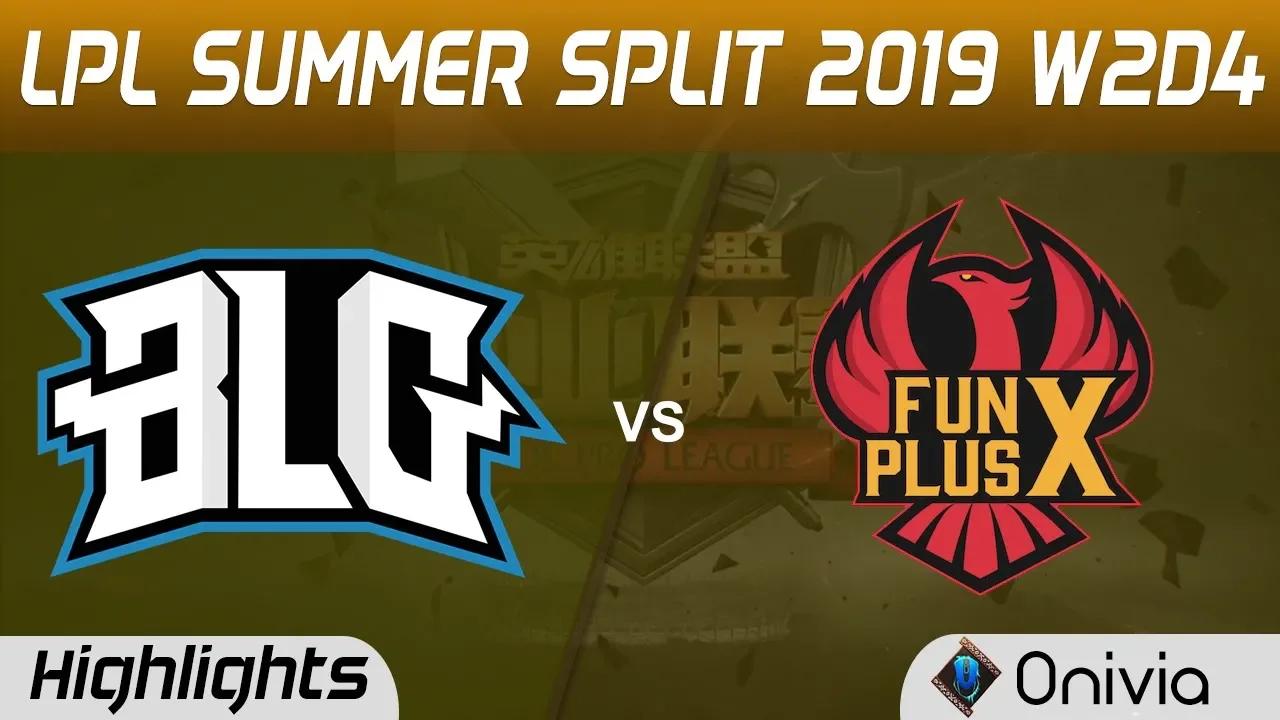 BLG vs FPX Highlights Game 1 LPL Summer 2019 W2D4 Bilibili Gaming vs FunPlus Phoenix LPL Highlights thumbnail