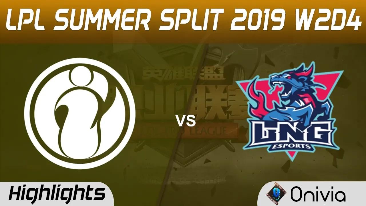 IG vs LNG Highlights Game 2 LPL Summer 2019 W2D4 Invictus Gaming vs LNG Esports LPL Highlights by On thumbnail