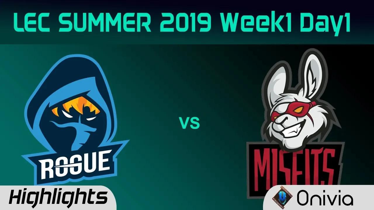 RGE vs MSF Highlights LEC Summer 2019 W1D1 Rogue vs Misfits Gaming LEC Highlights By Onivia thumbnail