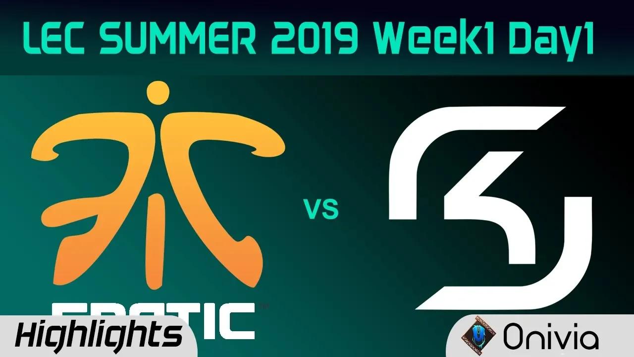 FNC vs SK Highlights LEC Summer 2019 W1D1 Fnatic vs SK Gaming LEC Highlights By Onivia thumbnail