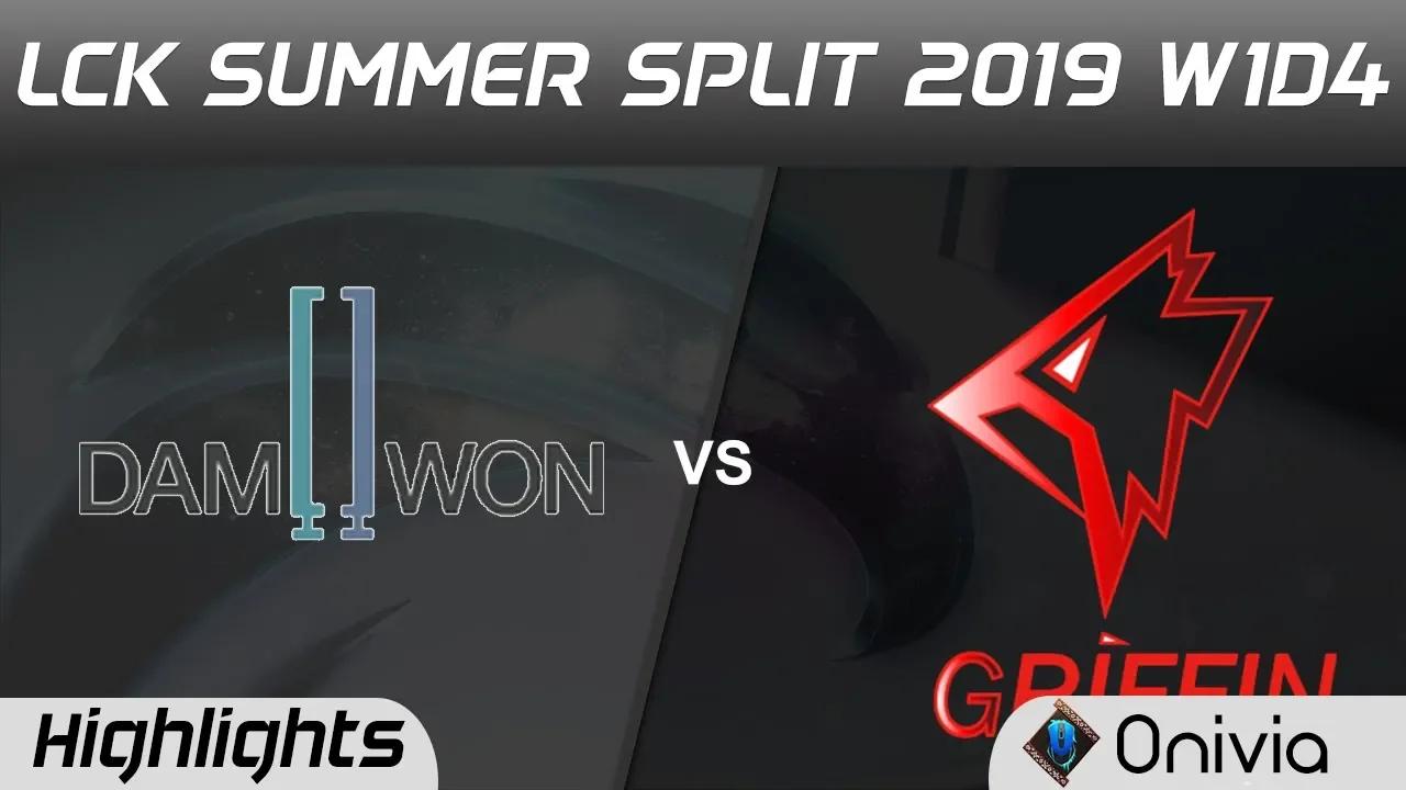 DWG vs GRF Highlights Game 1 LCK Summer 2019 W1D4 Damwon Gamming vs Griffin LCK Highlights by Onivia thumbnail