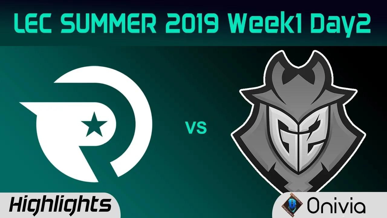 OG vs G2 Highlights LEC Summer 2019 W1D2 Origen vs G2 Esports LEC Highlights By Onivia thumbnail