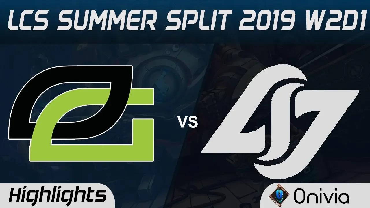 OPT vs CLG Highlights LCS Summer 2019 W2D1 Optic Gaming vs Counter Logic Gaming LCS Highlights by On thumbnail