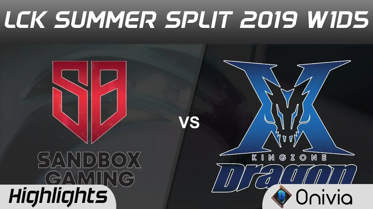 SB vs KZ Highlights Game 2 LCK Summer 2019 W1D5 Sandbox Gaming vs KingZone DragonX LCK Highlights by thumbnail