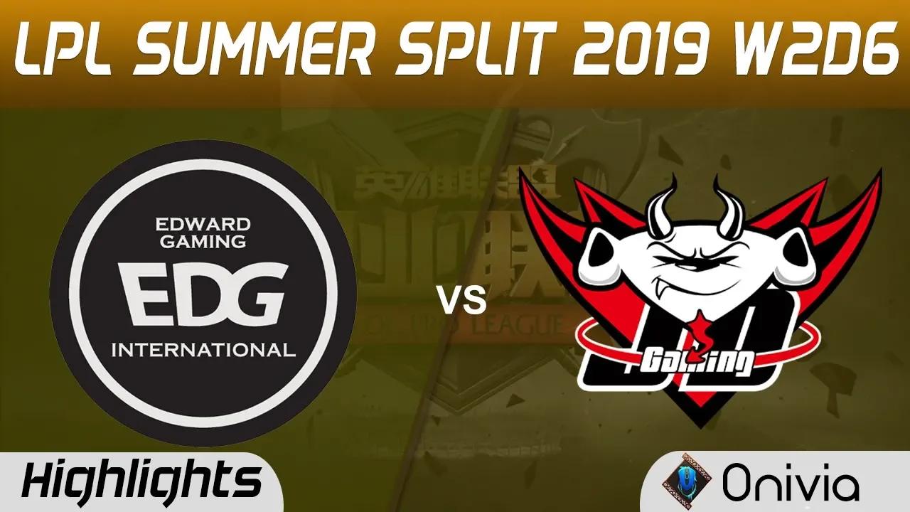 EDG vs JDG Highlights Game 1 LPL Summer 2019 W2D6 Edward Gaming vs JD Gaming LPL Highlights by Onivi thumbnail