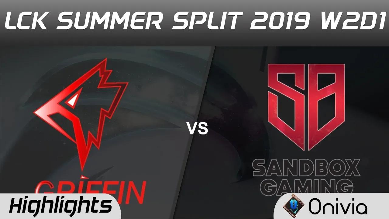 GRF vs SB Highlights Game 1 LCK Summer 2019 W2D1 Griffin vs Sandbox Gaming LCK Highlights by Onivia thumbnail