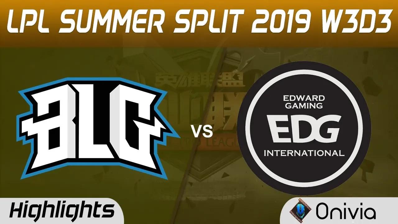 BLG vs EDG Highlights Game 2 LPL Summer 2019 W3D3 Bilibili Gaming vs Edward Gaming LPL Highlights by thumbnail