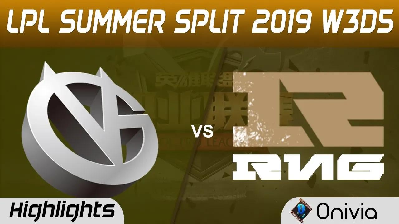 VG vs RNG Highlights Game 1 LPL Summer 2019 W3D5 Vici Gaming vs Royal Never Give Up LPL Highlights b thumbnail