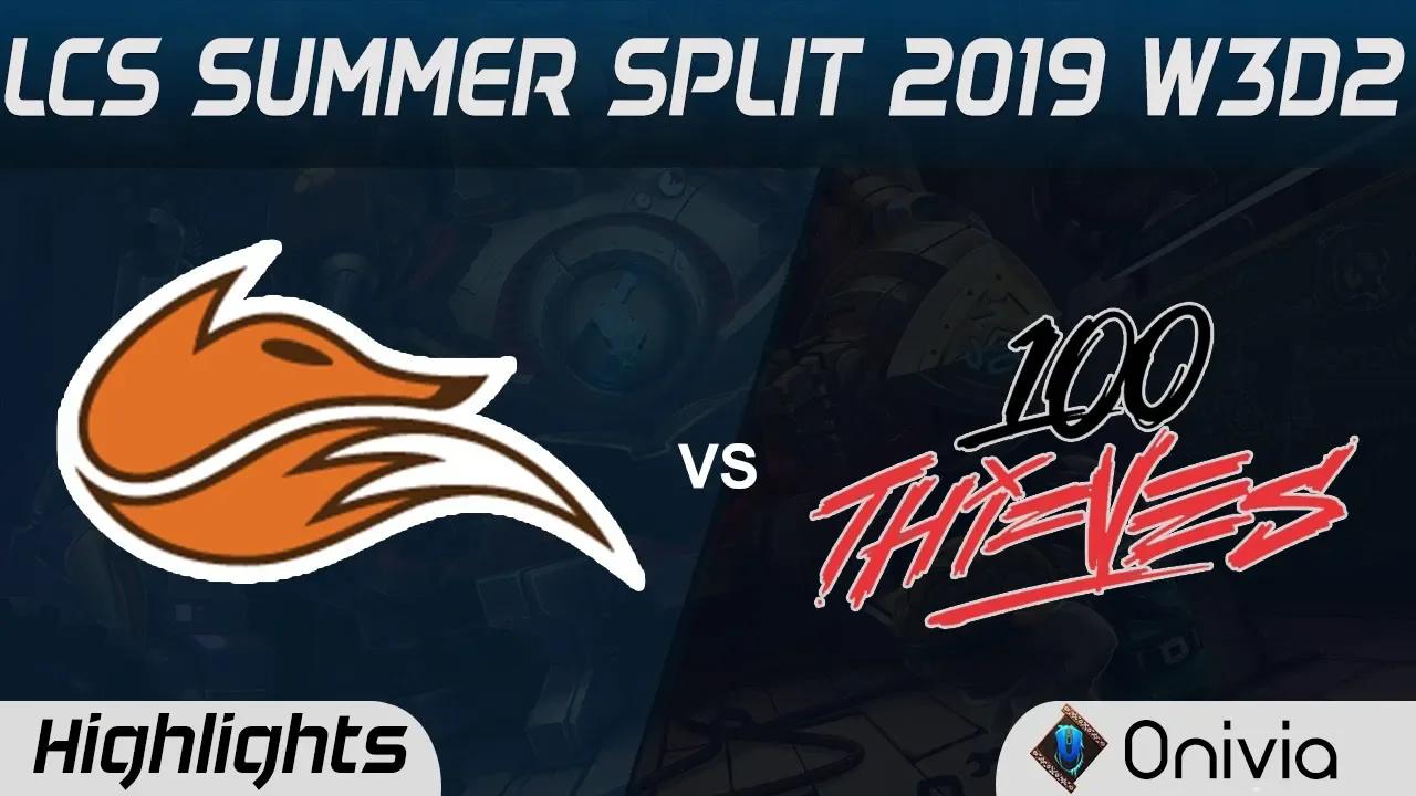 FOX vs 100 Highlights LCS Summer 2019 W3D2 Echo Fox vs 100Thieves LCS Highlights by Onivia thumbnail