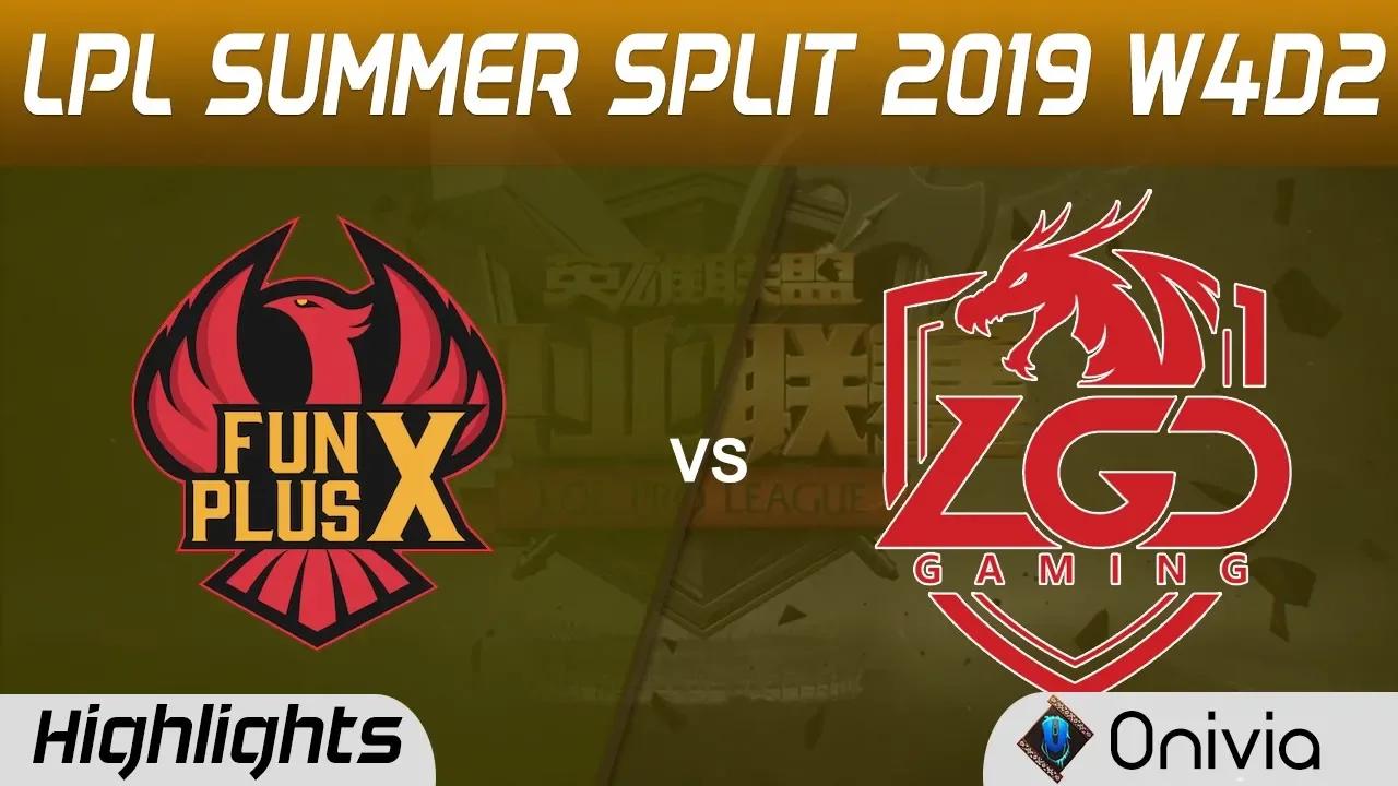 FPX vs LGD Highlights Game 2 LPL Summer 2019 W4D2 FunPlus Phoenix vs LGD Gaming LPL Highlights by On thumbnail