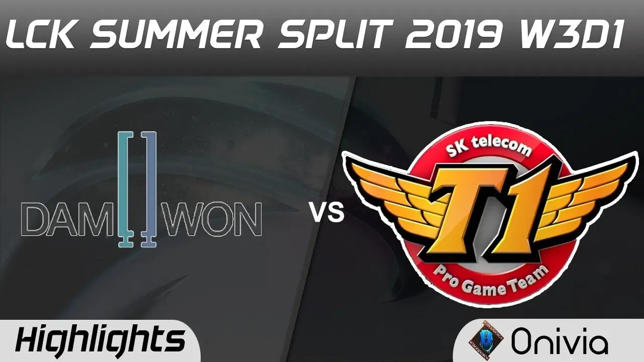 DWG vs SKT Highlights Game 1 LCK Summer 2019 W3D1 DAMWON Gaming vs SK Telecom T1 LCK Highlights by O thumbnail