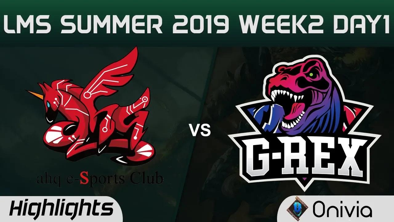 AHQ vs GRX Highlights Game 1 LMS 夏季職業聯賽 W2D1 2019 ahq e-Sports vs G-Rex by Onivia thumbnail