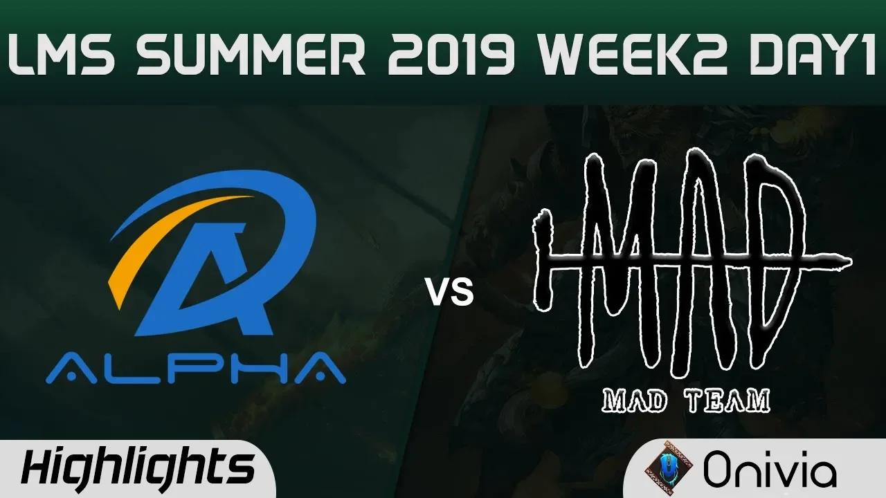 ALF vs MAD Highlights Game 1 LMS 夏季職業聯賽 W2D1 2019 Alpha Esports vs MAD Team by Onivia thumbnail