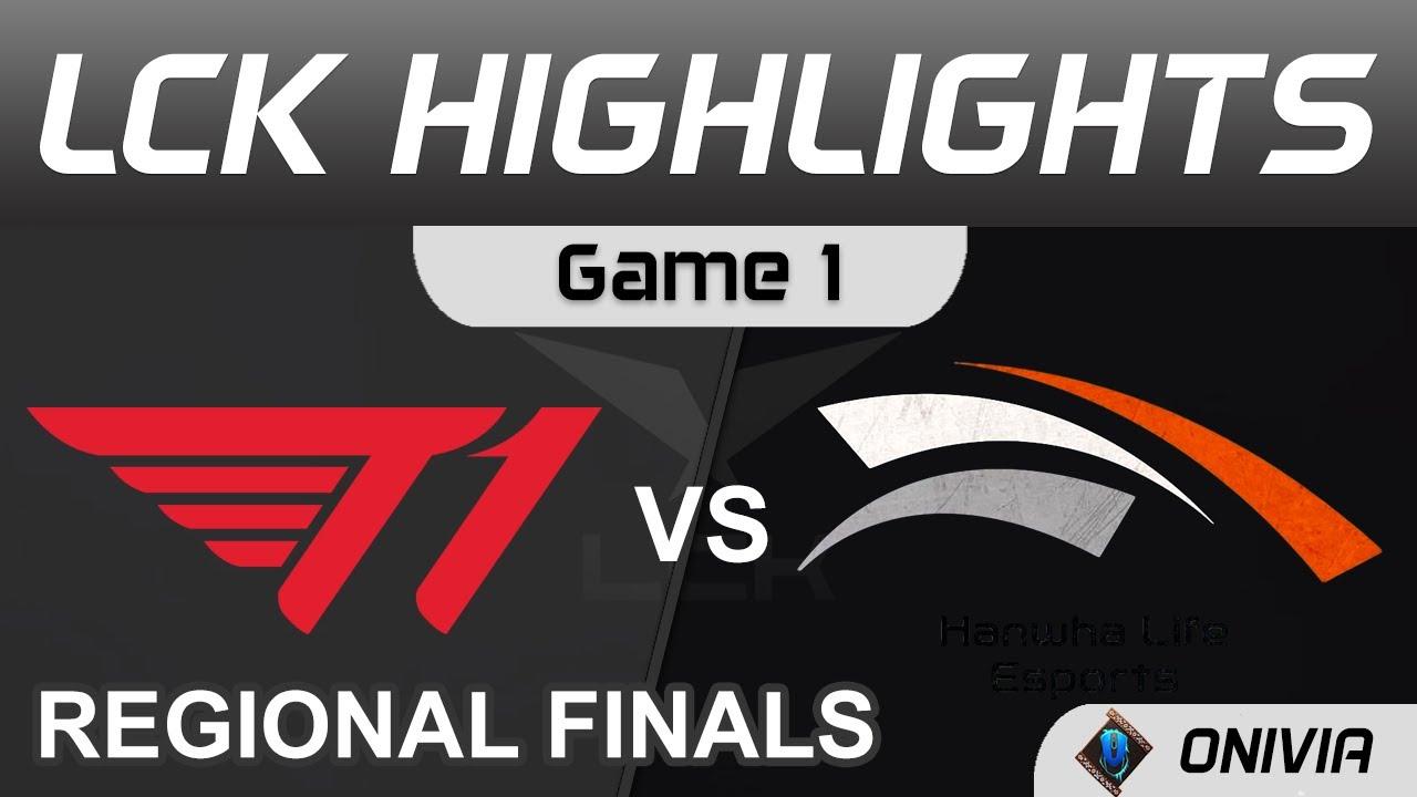 T1 vs HLE Highlights Game 1 LCK Regional  Finals 2021 T1 vs Hanwha Life Esports thumbnail