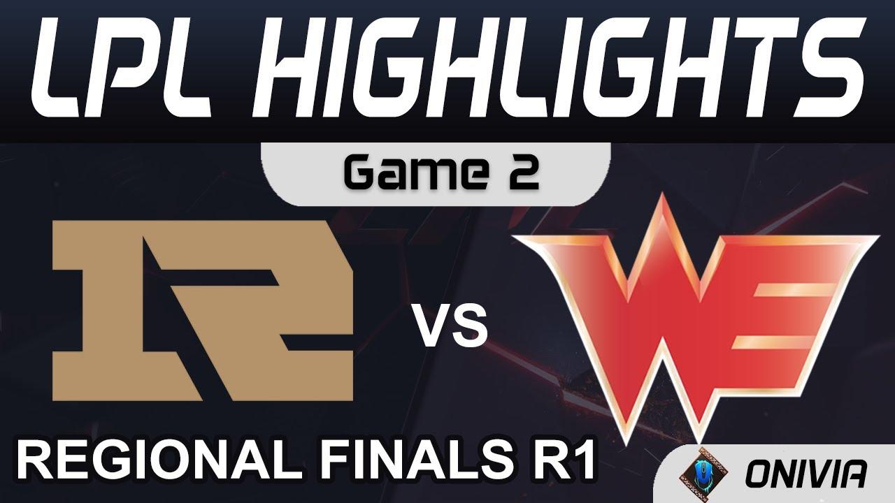 RNG vs WE Highlights Game 2 LPL Regional Finals R1 2021 Royal Never Give Up vs Team WE by Onivia thumbnail