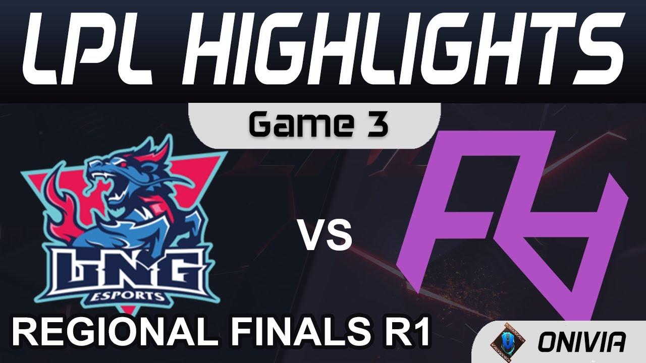 LNG vs RA Highlights Game 3 LPL Regional Finals R1 2021 LNG Esports vs Rare Atom by Onivia thumbnail