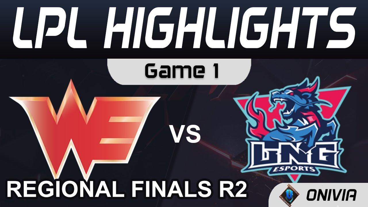 WE vs LNG Highlights Game 1 LPL Regional Finals R2 2021 Team WE vs LNG Esports by Onivia thumbnail