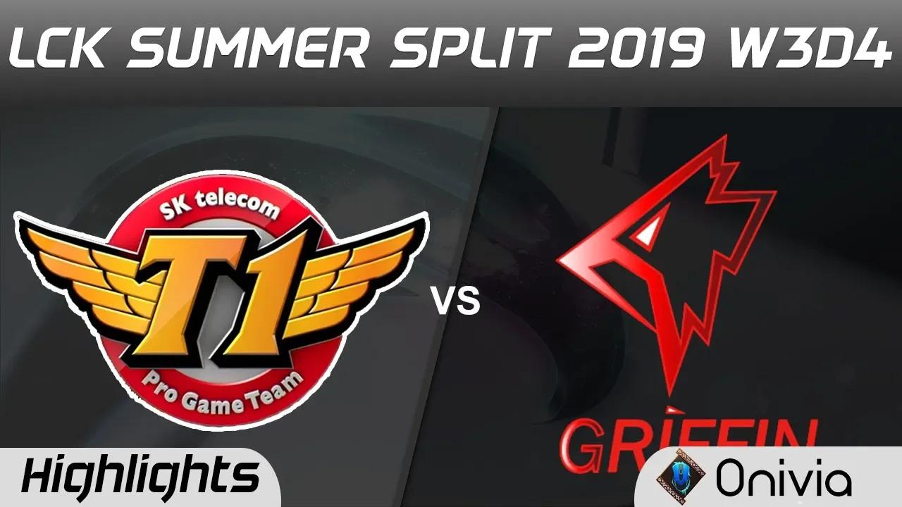 SKT vs GRF Highlights Game 1 LCK Summer 2019 W3D4 SK Telecom T1 vs Griffin LCK Highlights by Onivia thumbnail