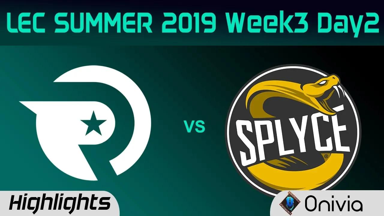 OG vs SPY Highlights LEC Summer 2019 W3D2 Origen vs Splyce LEC Highlights By Onivia thumbnail