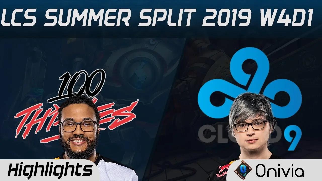 100 vs C9 Highlights LCS Summer 2019 W4D1 100Thieves vs Cloud9 LCS Highlights by Onivia thumbnail