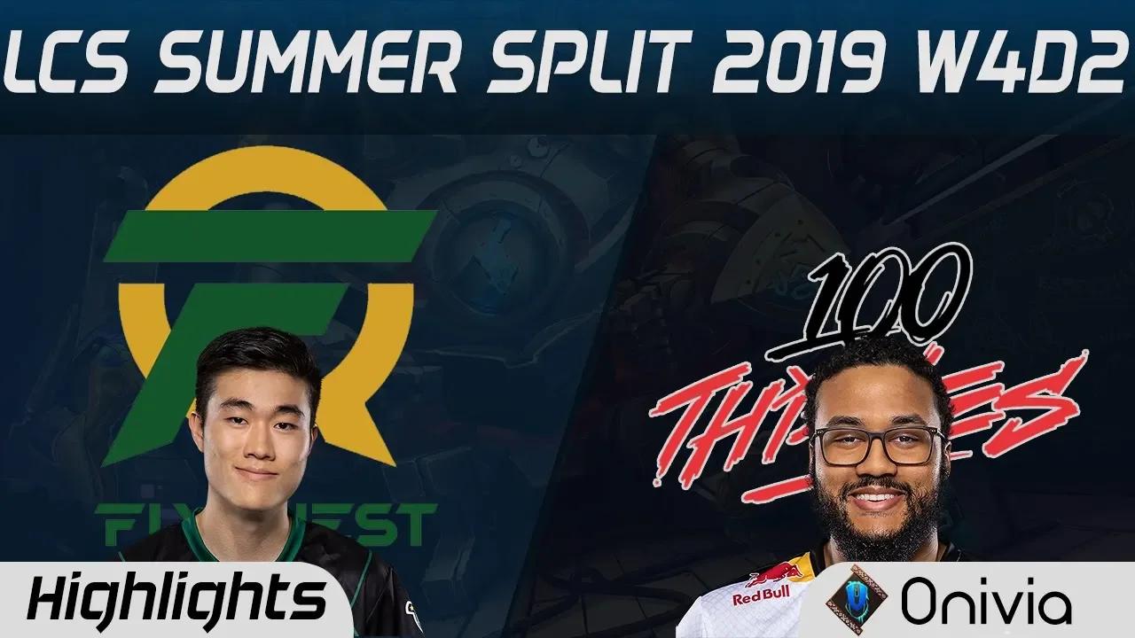 FLY vs 100 Highlights LCS Summer 2019 W4D2 Flyquest vs 100Thieves LCS Highlights by Onivia thumbnail