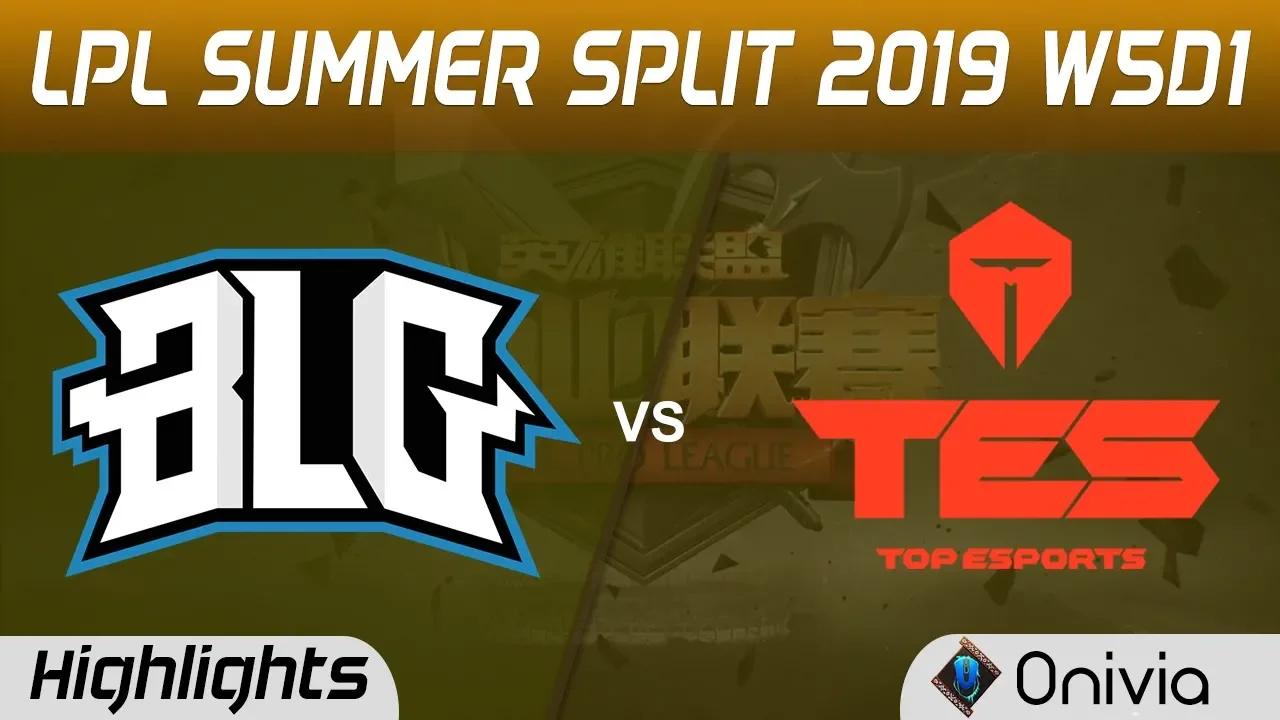 BLG vs TES Highlights Game 1 LPL Summer 2019 W5D1 Bilibili Gaming vs Top Esports LPL Highlights by O thumbnail