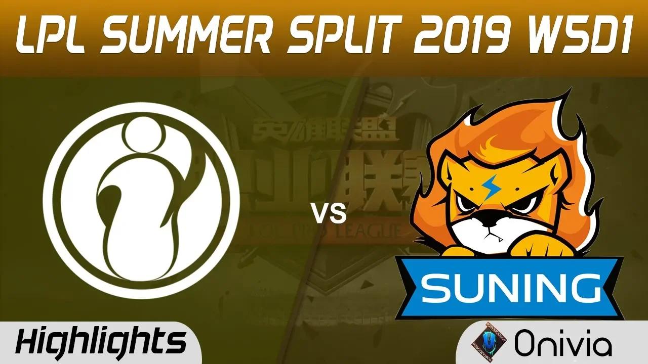 IG vs SN Highlights Game 1 LPL Summer 2019 W5D1 Invictus Gaming vs Suning Gaming LPL Highlights by O thumbnail