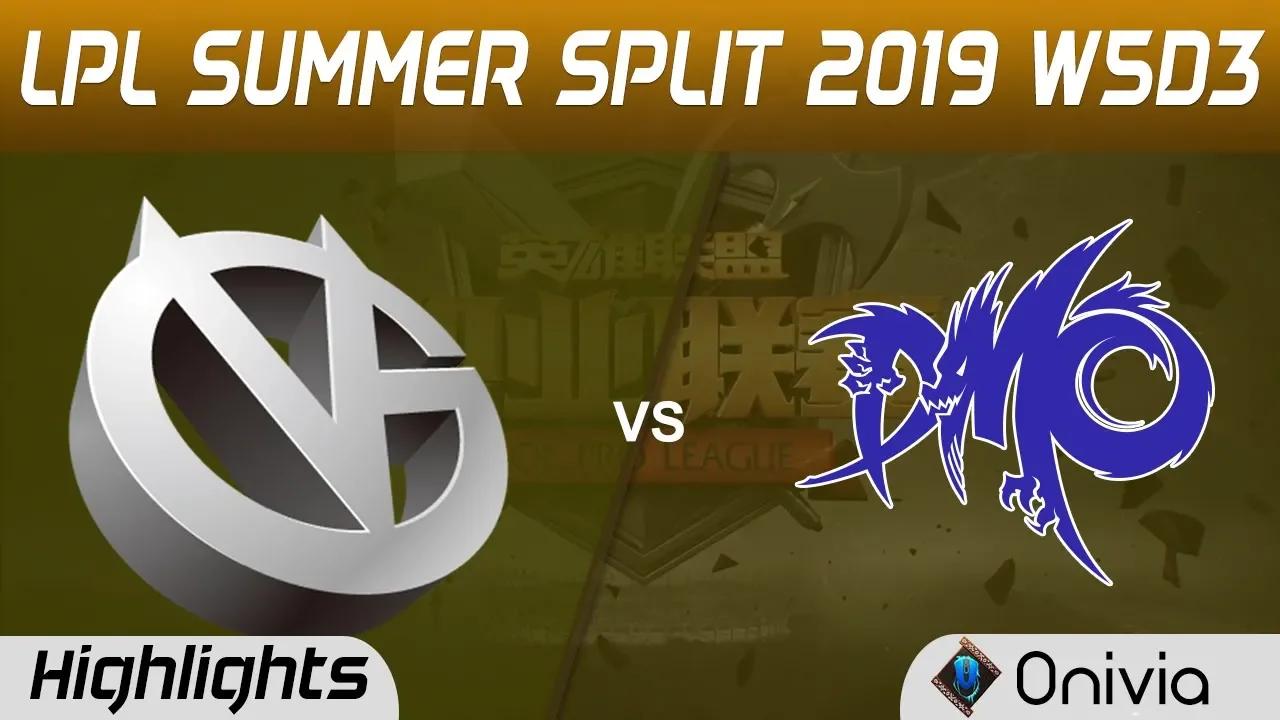 VG vs DMO Highlights Game 1 LPL Summer 2019 W5D3 Vici Gaming vs Dominus Esports LPL Highlights by On thumbnail