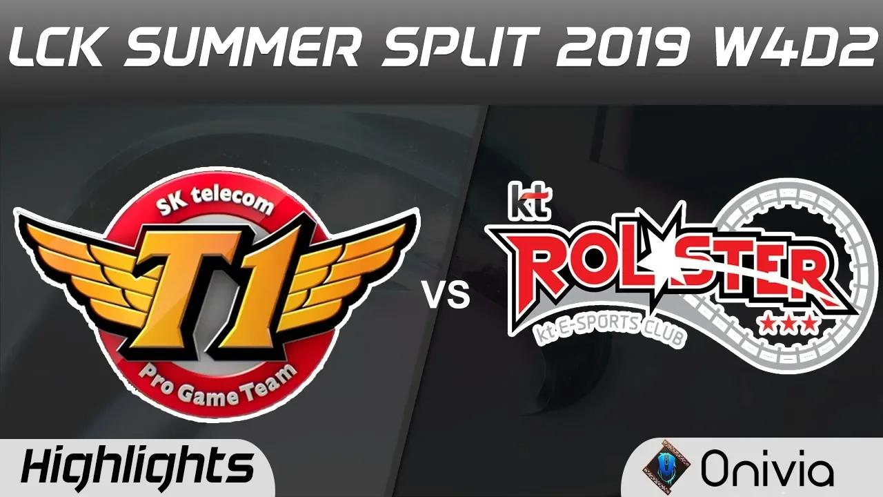 SKT vs KT Highlights Game 1 LCK Summer 2019 W4D2 SK Telecom T1 vs KT Rolster LCK Highlights by Onivi thumbnail