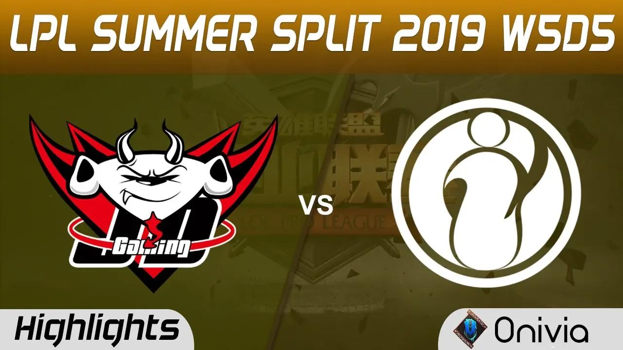 JDG vs IG Highlights Game 1 LPL Summer 2019 W5D5 JD Gaming vs Invictus Gaming LPL Highlights by Oniv thumbnail