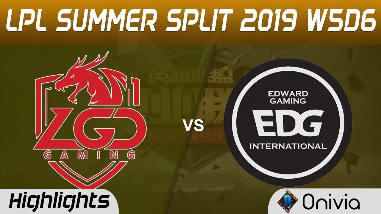 LGD vs EDG Highlights Game 2 LPL Summer 2019 W5D6 LGD Gaming vs Edward Gaming LPL Highlights by Oniv thumbnail