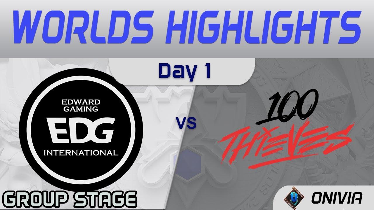 EDG vs 100 Highlights Day 1 Worlds 2021 Group Stage EDward Gaming vs 100 Thieves by Onivia thumbnail