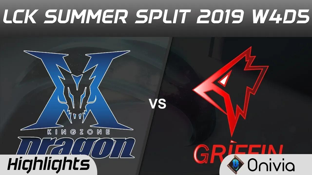 KZ vs GRF Highlights Game 2 LCK Summer 2019 W4D5 Kingzone DragonX vs Griffin Highlights by Onivia thumbnail