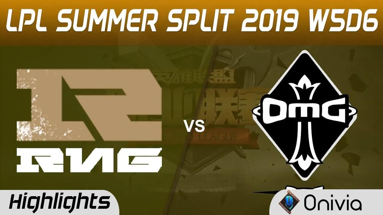 RNG vs OMG Highlights Game 1 LPL Summer 2019 W5D6 Royal Never Give Up vs Oh My God LPL Highlights by thumbnail