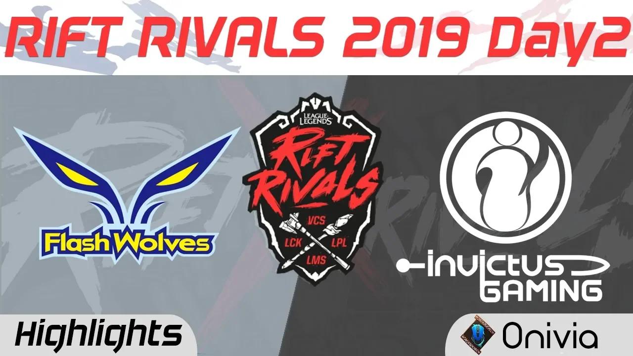 FW vs IG Highlights Rift Rivals Day 2 LCK LPL LMS VCS 2019 Flash Wolves vs Invictus Gaming by Onivia thumbnail