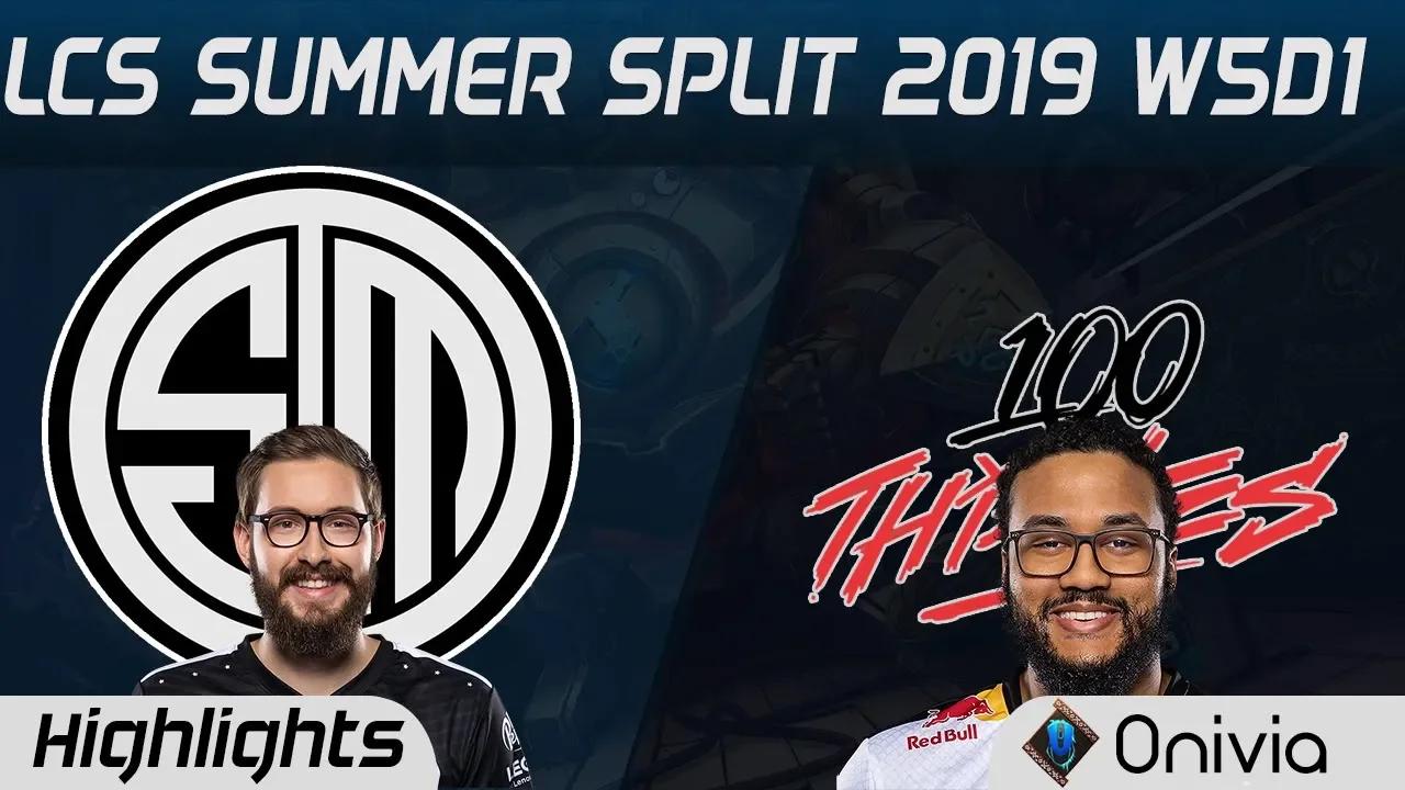 TSM vs 100 Highlights LCS Summer 2019 W5D1 Team Solo Mid vs 100Thieves LCS Highlights by Onivia thumbnail