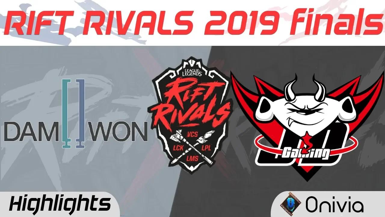 DWG vs JDG Highlights Rift Rivals Finals LCK LPL LMS VCS 2019 DAMWON Gaming vs JD Gaming by Onivia thumbnail