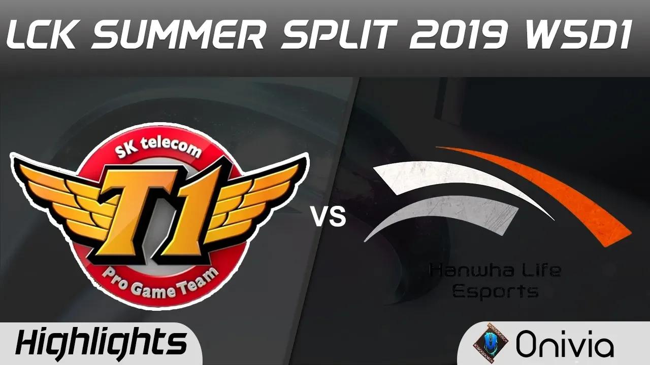 SKT vs HLE Highlights Game 1 LCK Summer 2019 W5D1 SK Telecom T1 vs Hanwha Life Esports Highlights by thumbnail