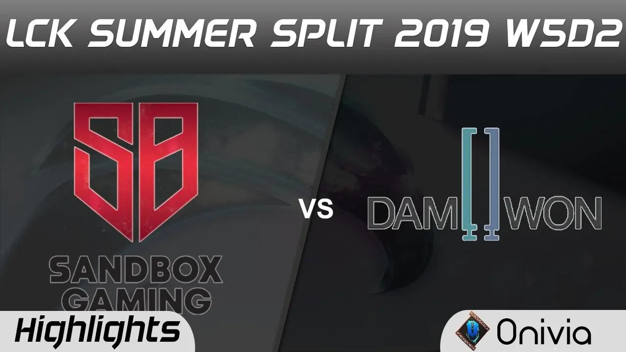 SB vs DWG Highlights Game 1 LCK Summer 2019 W5D2 Sandbox Gaming vs Damwon Gaming Highlights by Onivi thumbnail