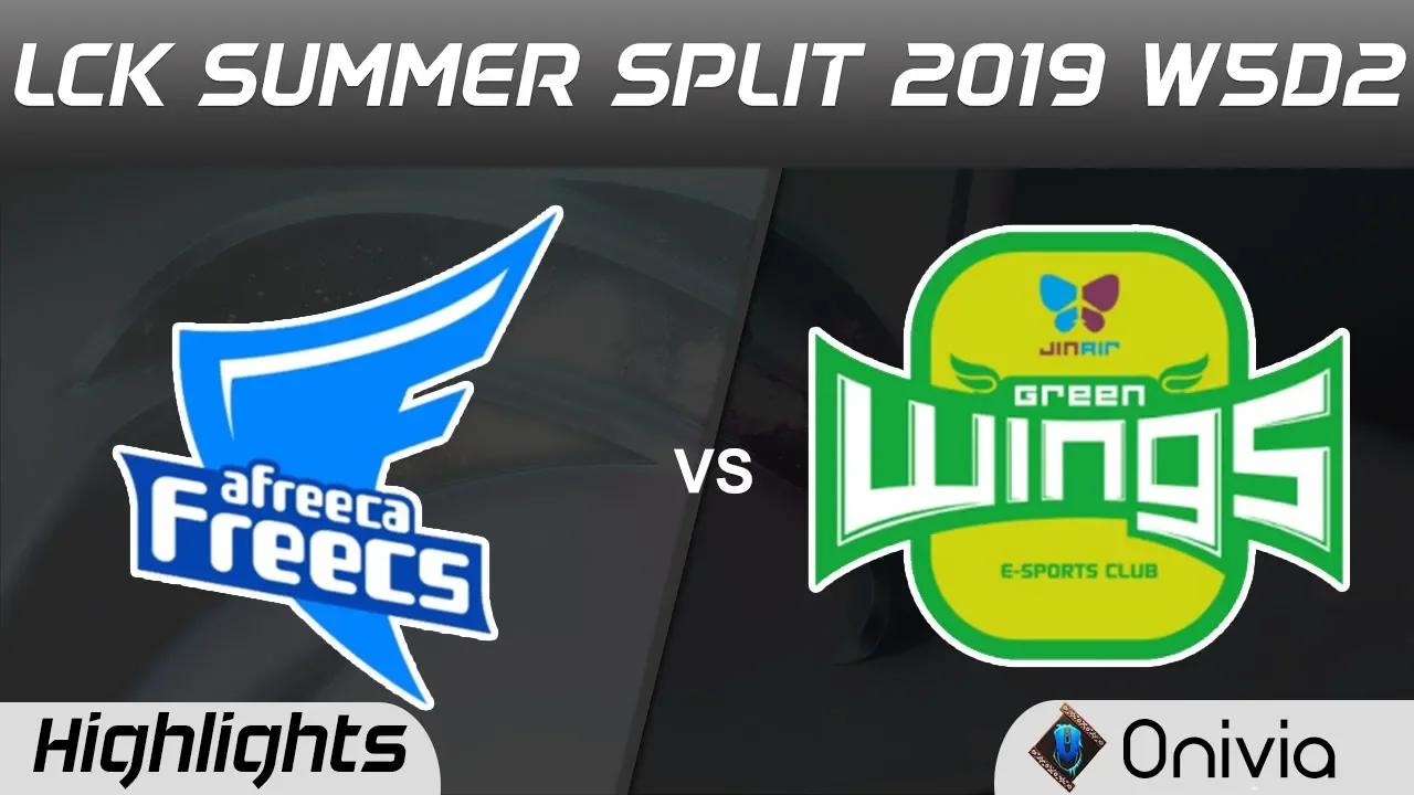 AF vs JAG Highlights Game 1 LCK Summer 2019 W5D2 Afreeca Freecs vs Jin Air GreenWings Highlights by thumbnail