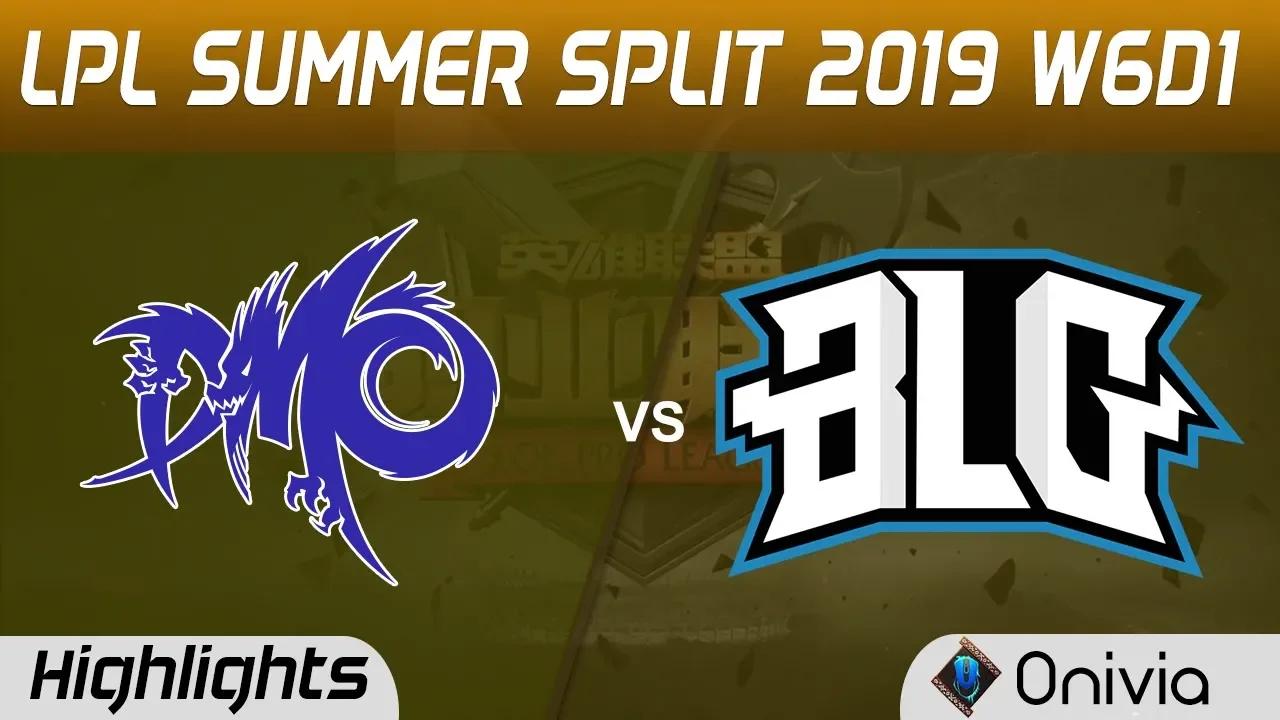 DMO vs BLG Highlights Game 1 LPL Summer 2019 W6D1 Dominus Esports vs Bilibili Gaming LPL Highlights thumbnail