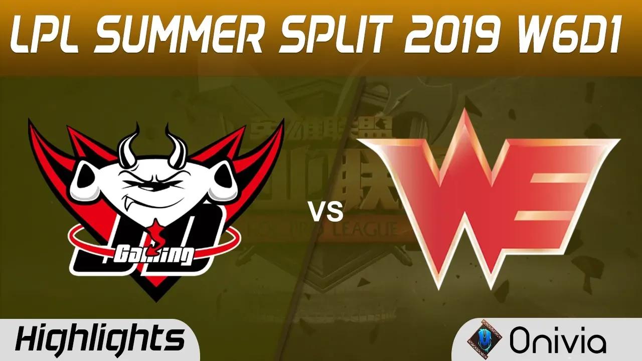 JDG vs WE Highlights Game 1 LPL Summer 2019 W6D1 JD Gaming vs Team WE LPL Highlights by Onivia thumbnail