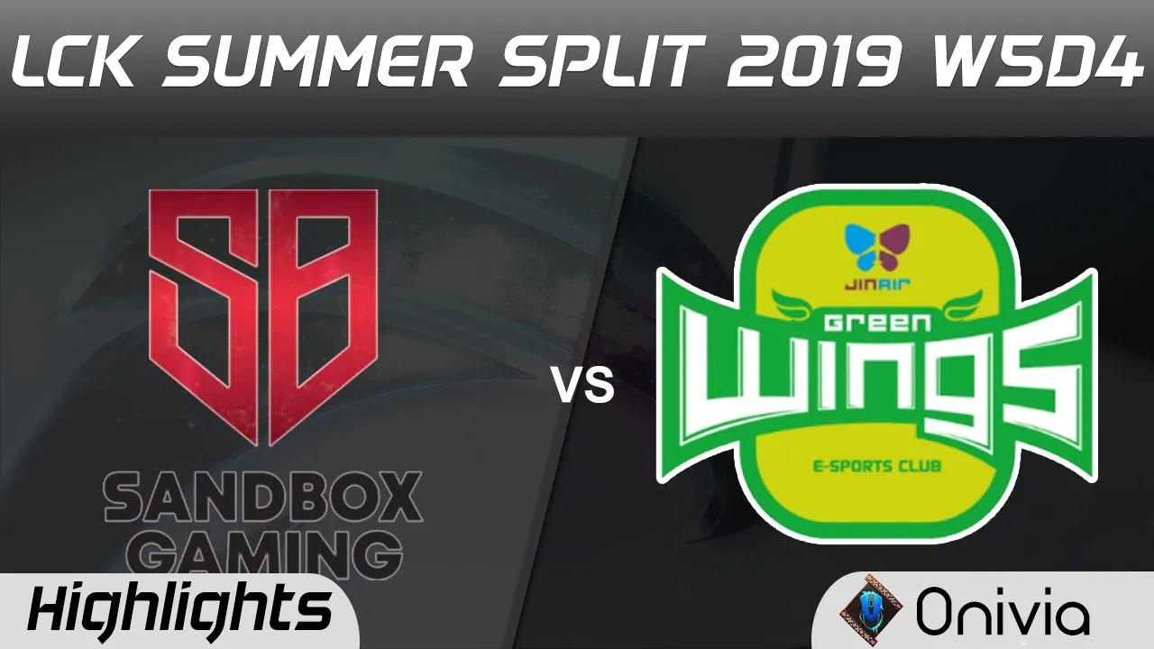 SB vs JAG Highlights Game 1 LCK Summer 2019 W5D4 SANDBOX Gaming vs Jin Air Green Wings Highlights by thumbnail