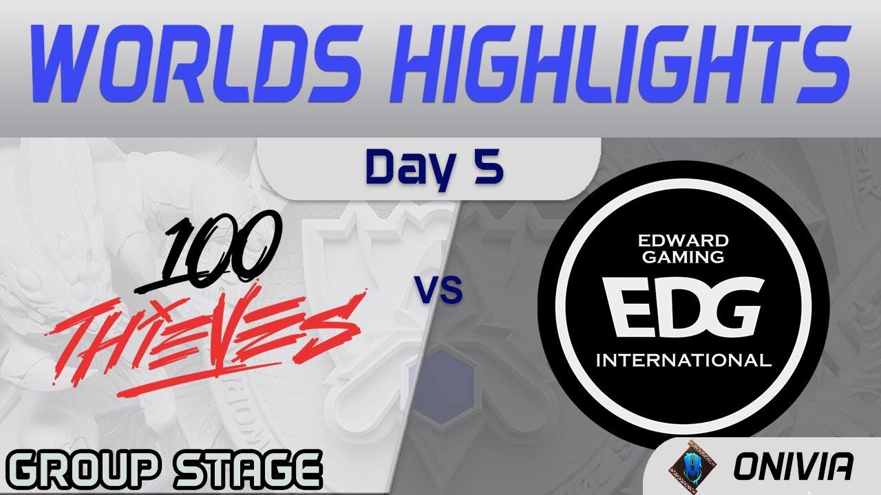 100 vs EDG Highlights Day 5 Worlds 2021 Group Stage 100 Thieves vs EDward Gaming by Onivia thumbnail