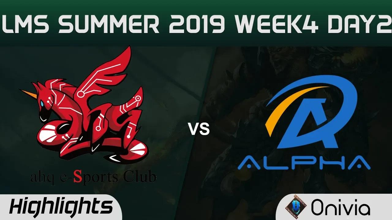 AHQ vs ALF Highlights Game 2 LMS 夏季職業聯賽 W4D2 2019 ahq e Sports Club vs Alpha Esports by Onivia thumbnail