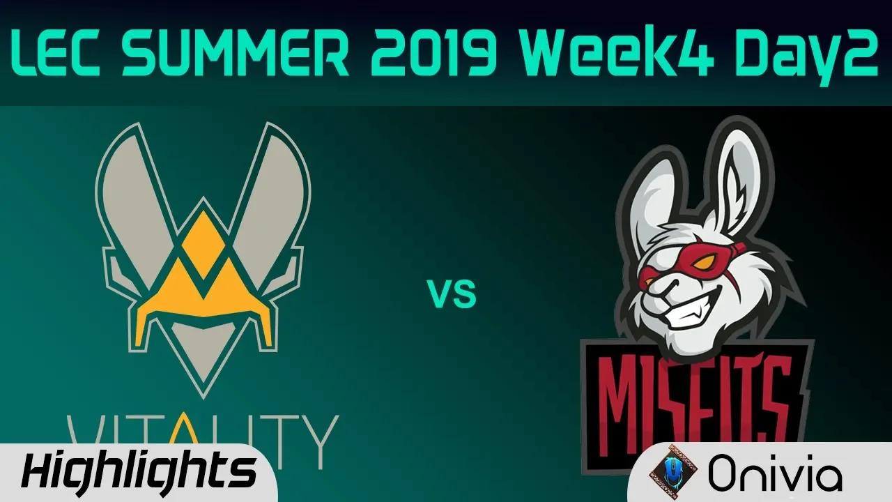 VIT vs MSF Highlights LEC Summer 2019 W4D2 Team Vitality vs Misfits Gaming LEC Highlights By Onivia thumbnail