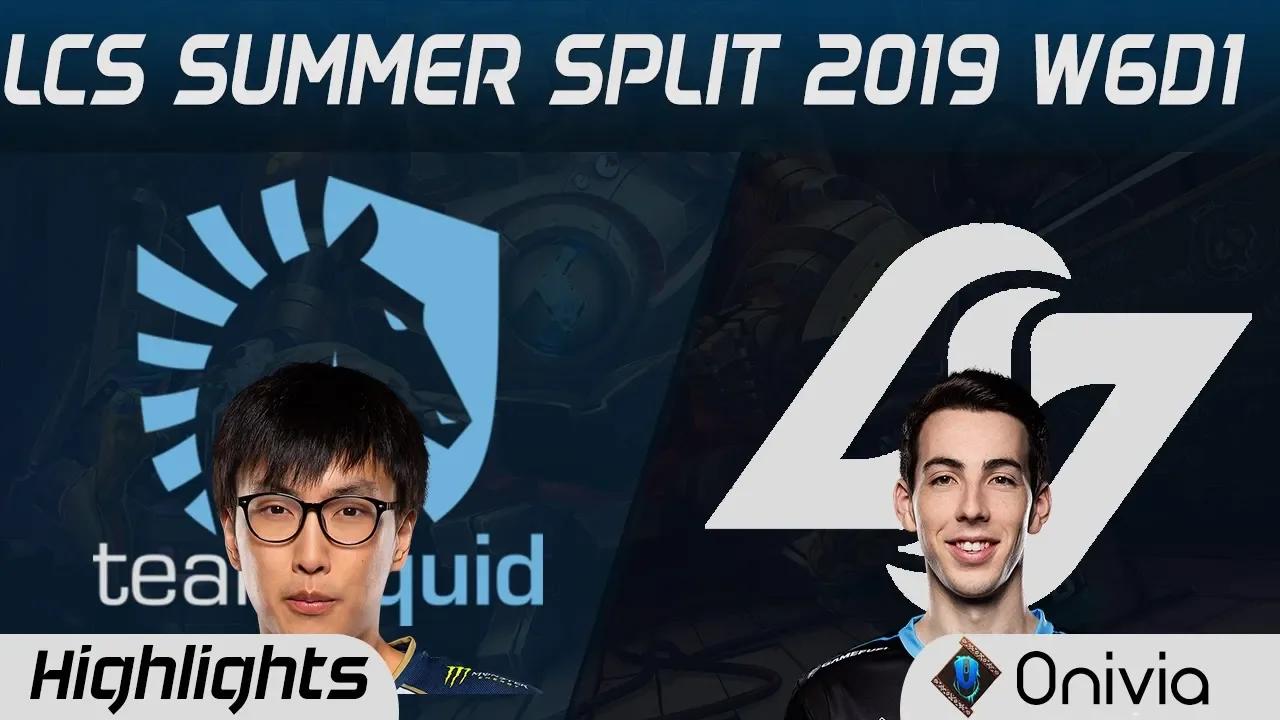 TL vs CLG Highlights LCS Summer 2019 W6D1 Team Liquid vs Counter Logic Gaming LCS Highlights by Oniv thumbnail