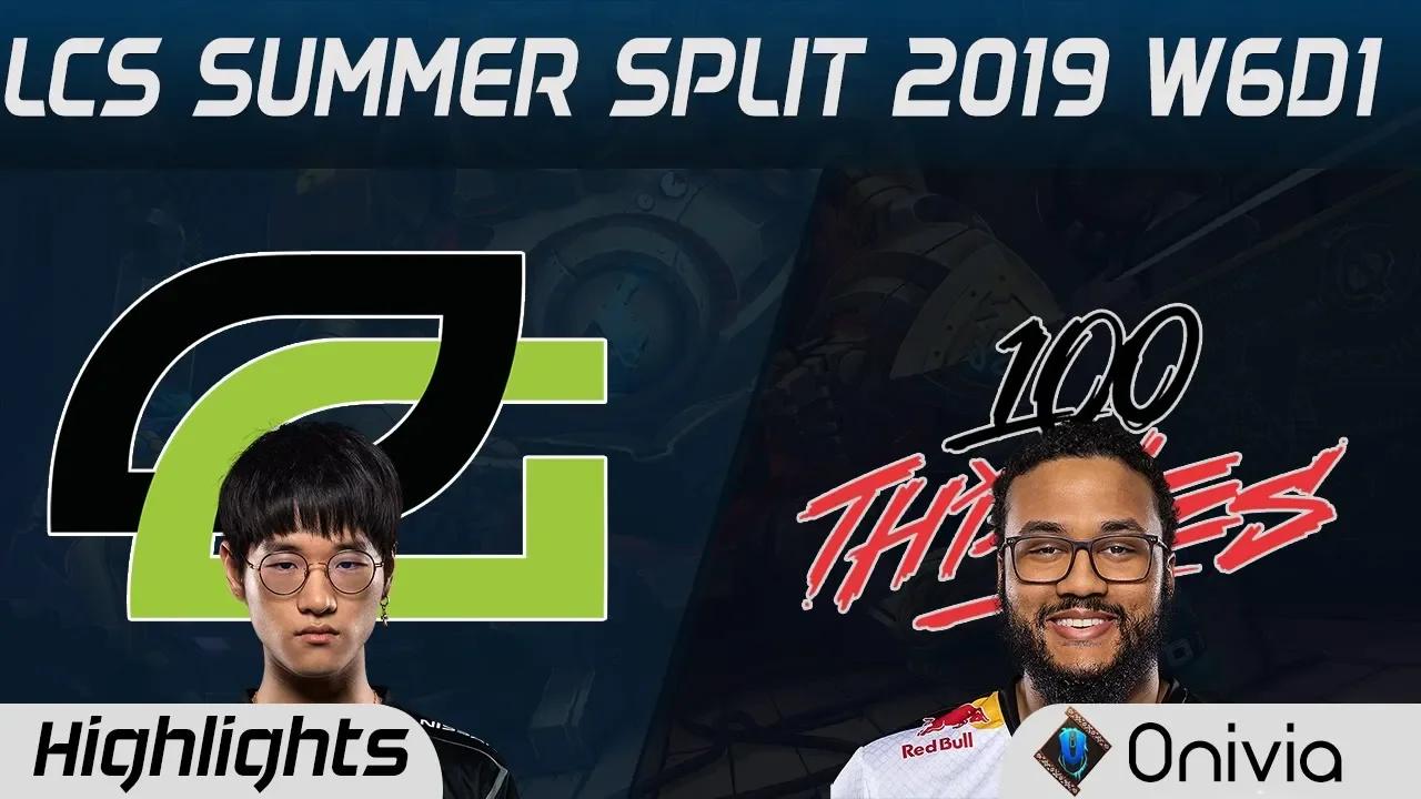 OPT vs 100 Highlights LCS Summer 2019 W6D1 Optic Gaming vs 100Thieves LCS Highlights by Onivia thumbnail