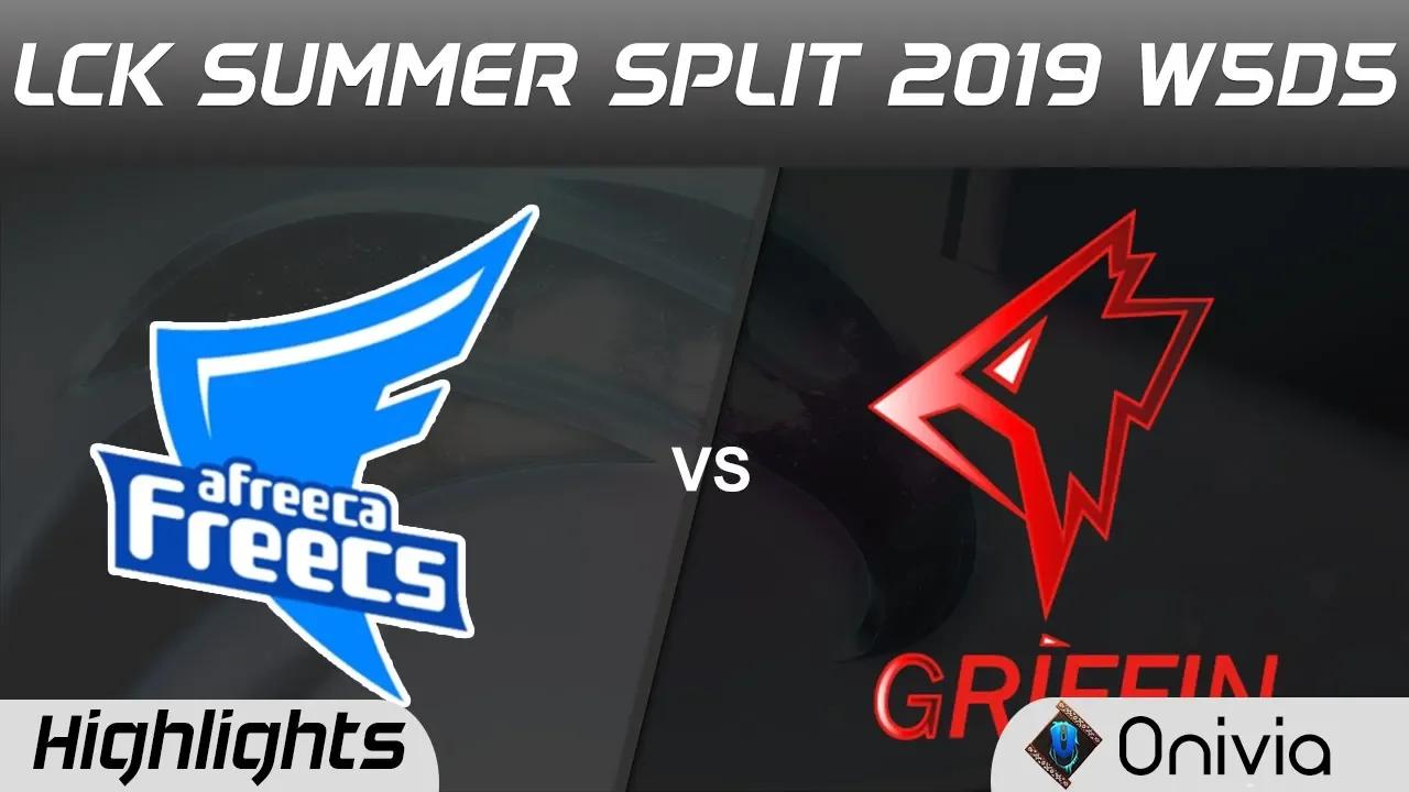 AF vs GRF Highlights Game 1 LCK Summer 2019 W5D5 Afreeca Freecs vs Griffin Highlights by Onivia thumbnail